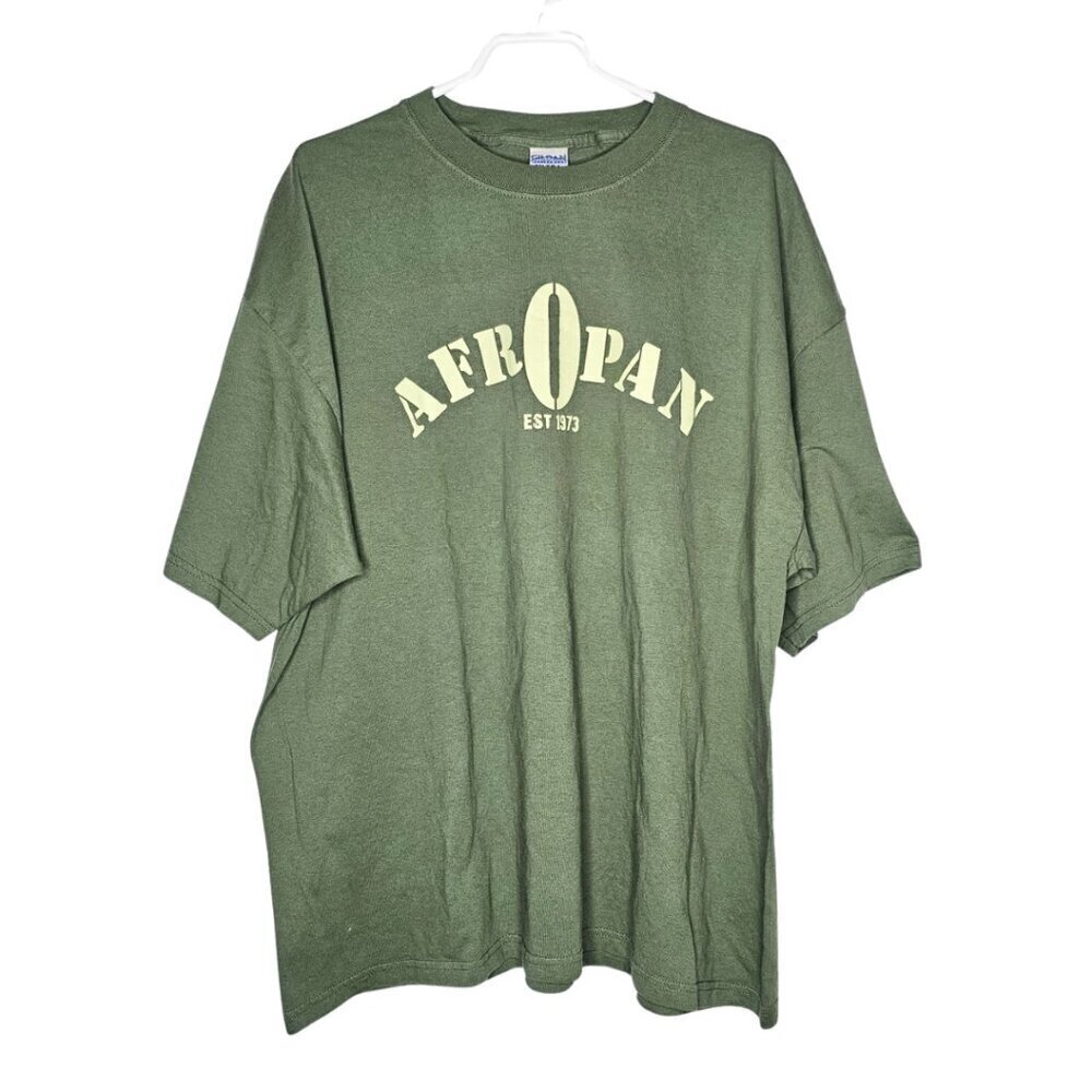 Men's Army Green Short Sleeve T-Shirt, 2XL, 100% Cotton